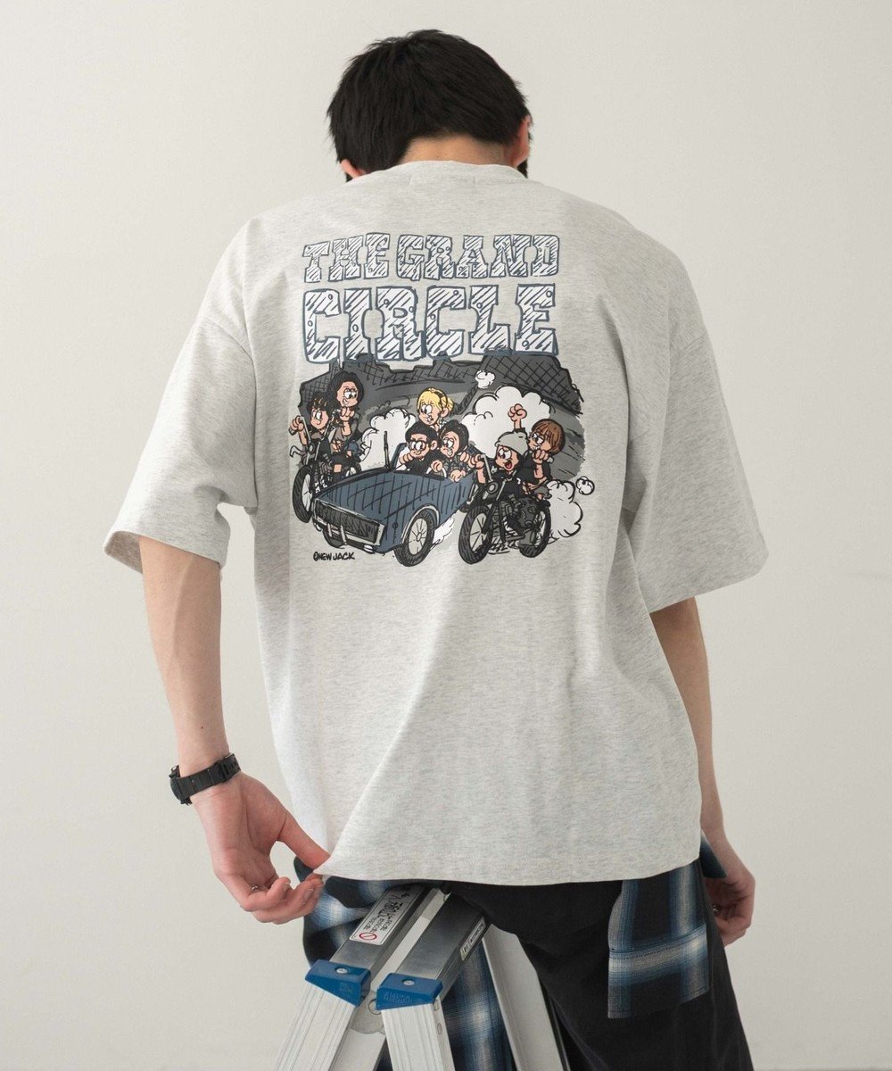 【ウィゴー/WEGO】の【ユニセックス着用ITEM/MLサイズ展開】別注NEWJACKグラフィックT(SS) インテリア・キッズ・メンズ・レディースファッション・服の通販 founy(ファニー) 　ファッション　Fashion　レディースファッション　WOMEN　トップス・カットソー　Tops/Tshirt　シャツ/ブラウス　Shirts/Blouses　ロング / Tシャツ　T-Shirts　カットソー　Cut and Sewn　アメリカン　American　イラスト　Illustration　春　Spring　カットソー　Cut And Sew　カーゴパンツ　Cargo Pants　キャラクター　Character　グラフィック　Graphic　今季　This Season　ジャケット　Jacket　スマホ　Smartphone　デニム　Denim　定番　Standard　人気　Popularity　別注　Special Order　半袖　Short Sleeve　ワーク　Work　S/S・春夏　Ss・Spring/Summer　再入荷　Restock/Back In Stock/Re Arrival　おすすめ　Recommend　夏　Summer　アッシュグレー|ID: prp329100004517602 ipo3291000000032212832
