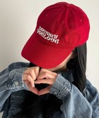 【ウィゴー/WEGO】の【ユニセックス着用ITEM】ウネリロゴツイルキャップ レッド|ID: prp329100004517621 ipo3291000000032589888