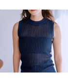 【トック/TOQUE】の25SS新作〈大草直子さんアドバイザー〉【洗える/天然素材】ウォッシャブルシルク×コットン粗メッシュニットノースリーブ ネイビー|ID: prp329100004517639 ipo3291000000031931028
