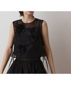 【グレース コンチネンタル/GRACE CONTINENTAL】のメッシュフラワートップ ブラック|ID: prp329100004517640 ipo3291000000031931031