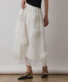 【グレース コンチネンタル/GRACE CONTINENTAL】のメッシュフラワースカート ホワイト|ID: prp329100004517644 ipo3291000000031931046