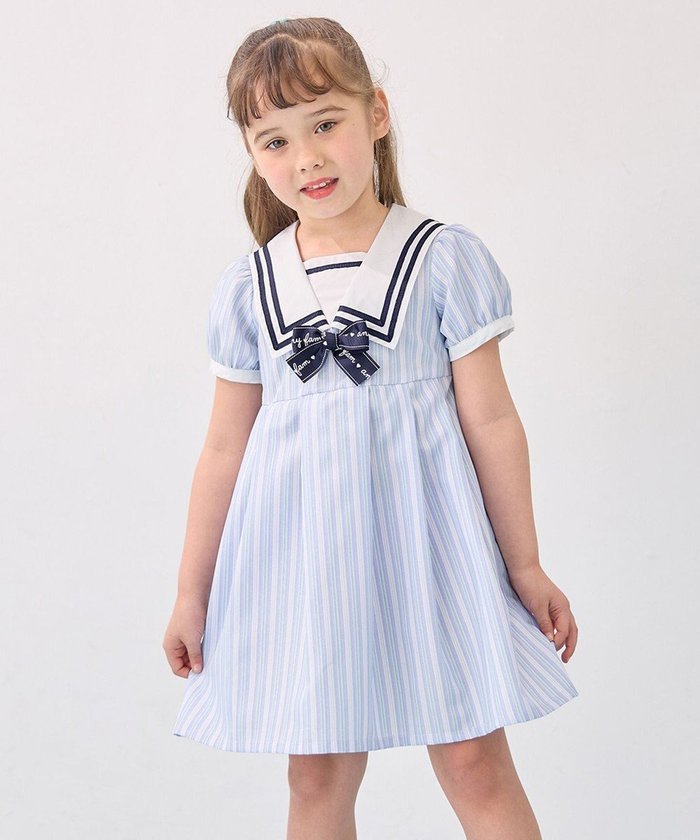 【エニファム/any FAM / KIDS】のセーラーワンピース インテリア・キッズ・メンズ・レディースファッション・服の通販 founy(ファニー) https://founy.com/ ファッション Fashion キッズファッション KIDS ワンピース Dress/Kids NEW・新作・新着・新入荷 New Arrivals おすすめ Recommend ストライプ Stripe ポケット Pocket 夏 Summer 春 Spring S/S・春夏 Ss・Spring/Summer |ID: prp329100004518690 ipo3291000000031941253