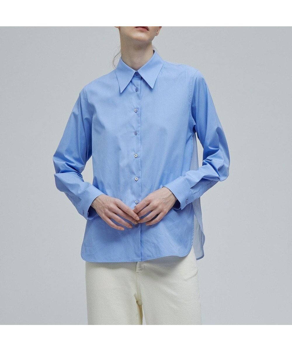 【ベイジ,/BEIGE,】の【GLOW 5月号掲載】ALBERT / シアーシャツ インテリア・キッズ・メンズ・レディースファッション・服の通販 founy(ファニー) 　雑誌掲載アイテム　Magazine Items　ファッション雑誌　Fashion Magazines　グロー　GLOW　ファッション　Fashion　レディースファッション　WOMEN　トップス・カットソー　Tops/Tshirt　シャツ/ブラウス　Shirts/Blouses　オイル　Oil　オーガンジー　Organdy　5月号　May Issue　シンプル　Simple　ジャケット　Jacket　ストライプ　Stripe　雑誌　Magazine　ドッキング　Docking　プリント　Print　マニッシュ　Mannish　A/W・秋冬　Aw・Autumn/Winter・Fw・Fall-Winter　S/S・春夏　Ss・Spring/Summer　夏　Summer　Sax|ID: prp329100004518727 ipo3291000000031941582