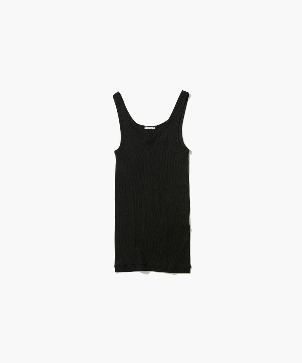 【エイトン/ATON】のCOMPACT RIB タンクトップ インテリア・キッズ・メンズ・レディースファッション・服の通販 founy(ファニー) 　ファッション　Fashion　レディースファッション　WOMEN　トップス・カットソー　Tops/Tshirt　シャツ/ブラウス　Shirts/Blouses　ロング / Tシャツ　T-Shirts　カットソー　Cut and Sewn　カットソー　Cut And Sew　シンプル　Simple　タンク　Tank　フィット　Fit　リラックス　Relax　夏　Summer　春　Spring　S/S・春夏　Ss・Spring/Summer　BLACK|ID: prp329100004518729 ipo3291000000031941637