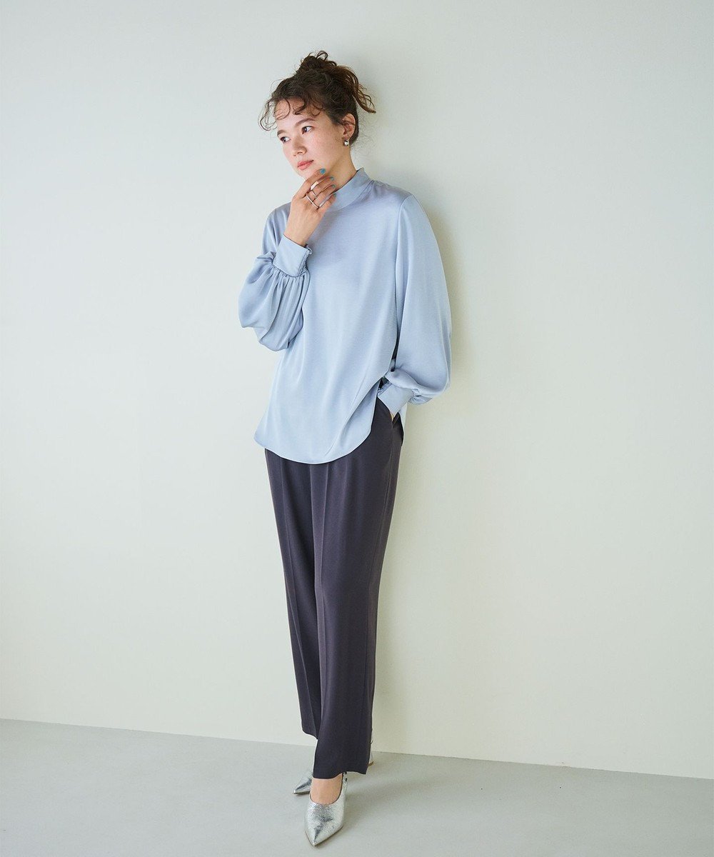 【ハッシュニュアンス/#Newans】の2タックセンタープレスパンツ インテリア・キッズ・メンズ・レディースファッション・服の通販 founy(ファニー) 　ファッション　Fashion　レディースファッション　Fashion for Women　パンツ　Pants & Trousers　ウォッシャブル　Machine Washable　ジョーゼット　Georgette, Semi-Sheer Fabric　センター　Center, Center Line　ドレープ　Drape, Draping Fabric　バランス　Balance, Style Balance　フォルム　Silhouette, Form　楽ちん　Easy Fit, Comfortable　A/W・秋冬　Autumn/Winter　S/S・春夏　SS, Spring/Summer, Warm Season　夏　Summer　ネイビー系|ID: prp329100004518735 ipo3291000000033528703