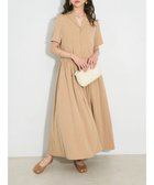 【グリーンパークス/Green Parks】のローウエスト切替開襟シャツワンピース Beige|ID: prp329100004518752 ipo3291000000032665835