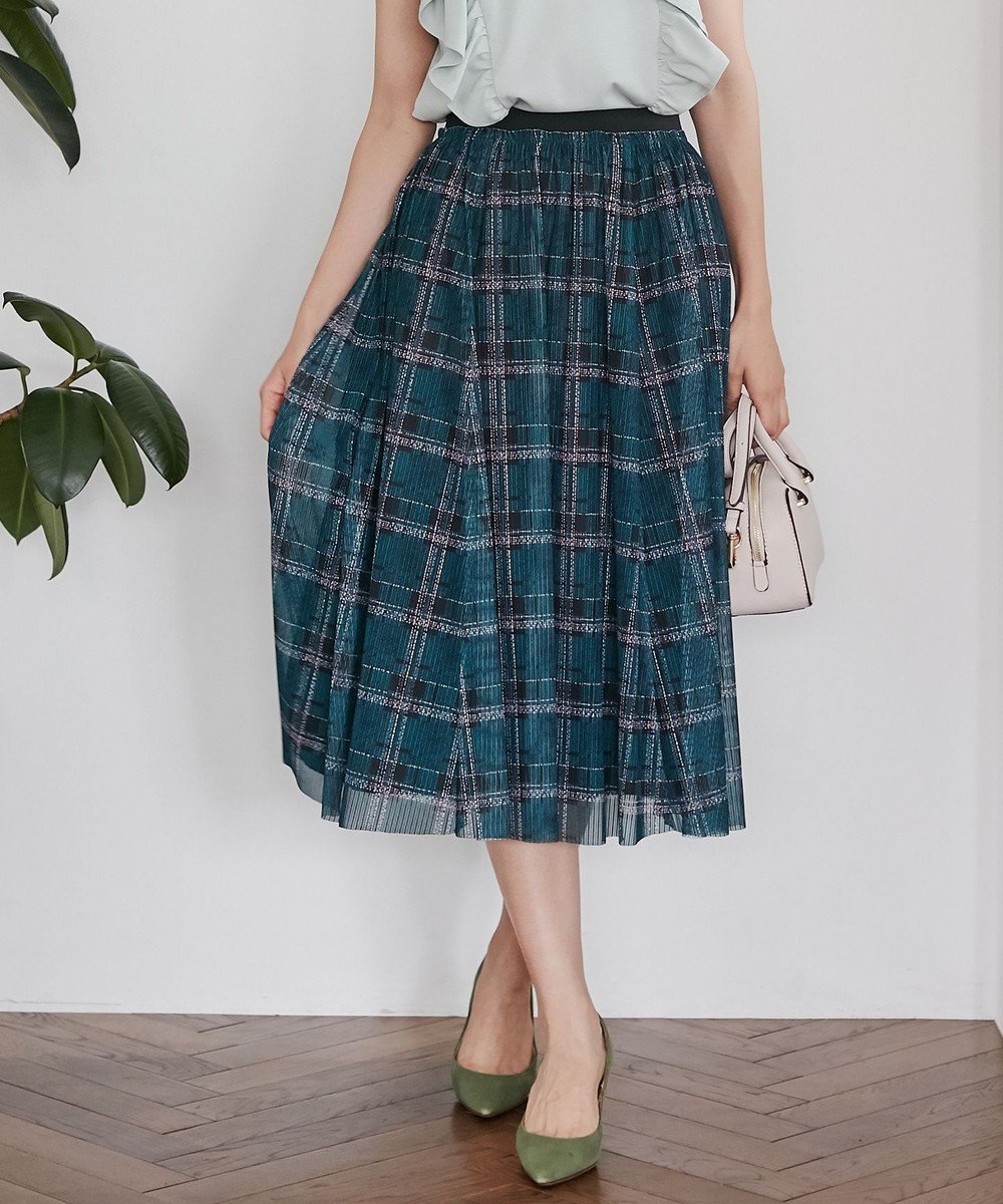 【組曲/KUMIKYOKU】の【WEB限定カラーあり】ツイードチェックチュールプリント スカート 人気、トレンドファッション・服の通販 founy(ファニー) 　ファッション　Fashion　レディースファッション　WOMEN　スカート　Skirt　イエロー　Yellow　サンダル　Sandals　チェック　Check　ツイード　Tweed　フレア　Flare　プリント　Print　リラックス　Relax　A/W・秋冬　Aw・Autumn/Winter・Fw・Fall-Winter　 other-1|ID: prp329100004518756 ipo3291000000031942166