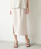【フェルゥ/Feroux】のソフトツイルナロースリット スカート ベージュ系|ID: prp329100004518765 ipo3291000000031942334
