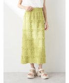 【アースミュージックアンドエコロジー/earth music&ecology】のぷくぷくナロースカート Lime Green|ID: prp329100004518770 ipo3291000000034248424