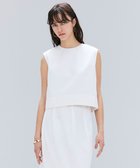 【ベイジ,/BEIGE,】の【洗える】NAVIGLIO / ショート丈ノースリーブデニムブラウス White|ID: prp329100004518792 ipo3291000000031942666