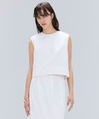 【ベイジ,/BEIGE,】の【洗える】NAVIGLIO / ショート丈ノースリーブデニムブラウス White|ID: prp329100004518792 ipo3291000000032590076