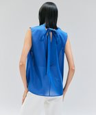 【ベイジ,/BEIGE,】の【洗える】BAC / コットンバックボウタイノースリーブブラウス Blue|ID: prp329100004518793 ipo3291000000031942670