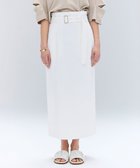 【ベイジ,/BEIGE,】の【洗える】NAVIGLIO / ベルト付きハイウエストデニムスカート White|ID: prp329100004518796 ipo3291000000031942682