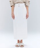 【ベイジ,/BEIGE,】の【洗える】NAVIGLIO / ベルト付きハイウエストデニムスカート White|ID: prp329100004518796 ipo3291000000032736781