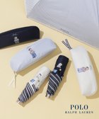 【ムーンバット/MOONBAT】の【WEB限定】 POLO RALPH LAUREN 晴雨兼用日傘 ワンポイントポロベア プリント 折りたたみ傘 ポーチタイプ 1級遮光/遮熱/遮光 サックスブルーストライプ|ID: prp329100004518799 ipo3291000000031942696
