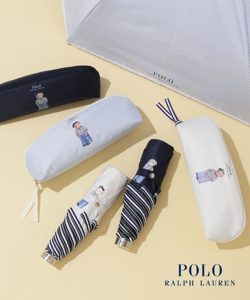 【ムーンバット/MOONBAT】の【WEB限定】 POLO RALPH LAUREN 晴雨兼用日傘 ワンポイントポロベア プリント 折りたたみ傘 ポーチタイプ 1級遮光/遮熱/遮光 インテリア・キッズ・メンズ・レディースファッション・服の通販 founy(ファニー) 　ファッション　Fashion　レディースファッション　WOMEN　傘 / レイングッズ　Umbrellas/Rainwear　ポーチ　Pouches　トリミング　Trimming　プリント　Print　ポーチ　Pouch　人気　Popularity　傘　Umbrella　日傘　Parasol　サックスブルーストライプ|ID: prp329100004518799 ipo3291000000031942696