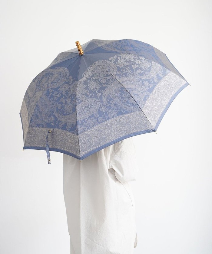 【槇田商店/Makita shoten】の【晴雨兼用 UVカット】Kirie ペイズリー ミステリアスブルー 長傘 インテリア・キッズ・メンズ・レディースファッション・服の通販 founy(ファニー) https://founy.com/ ファッション Fashion レディースファッション WOMEN 傘 / レイングッズ Umbrellas/Rainwear 傘 Umbrella スポーツ Sports 定番 Standard 人気 Popularity ペイズリー Paisley 日傘 Parasol エレガント 上品 Elegant |ID: prp329100004519711 ipo3291000000031950749