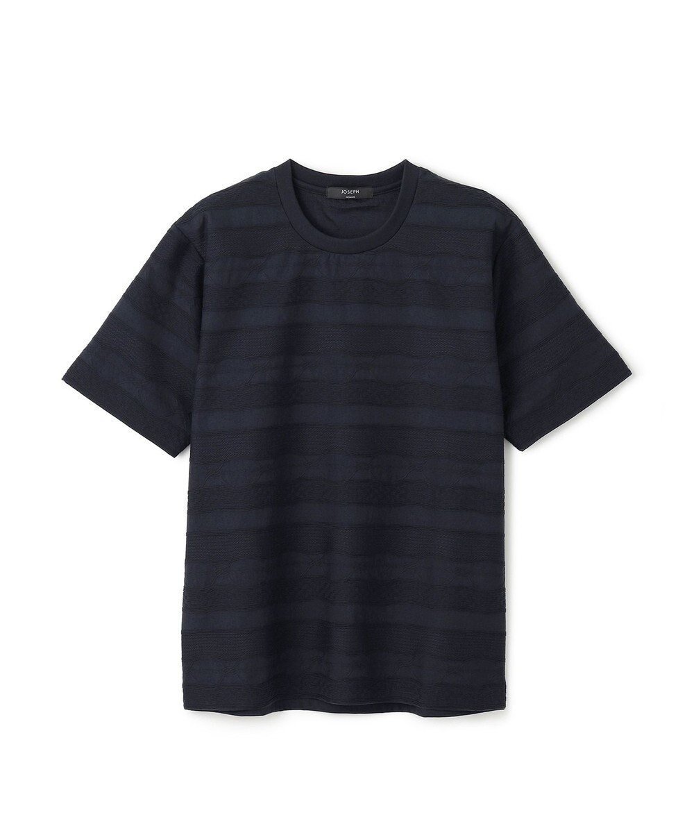 【ジョゼフ オム/JOSEPH HOMME / MEN】の新柄【ストレッチ/洗える】ジャガードボーダー クルーネックTシャツ 人気、トレンドファッション・服の通販 founy(ファニー) 　ファッション　Fashion　メンズファッション　MEN　トップス・カットソー　Tops/Tshirt/Men　シャツ　Shirts　NEW・新作・新着・新入荷　New Arrivals　カットソー　Cut And Sew　ジャージー　Jersey　ストレッチ　Stretch　テクスチャー　Texture　ブロッキング　Blocking　ボーダー　Border　夏　Summer　春　Spring　S/S・春夏　Ss・Spring/Summer　洗える　Washable　 other-1|ID: prp329100004519717 ipo3291000000031950787