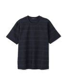 【ジョゼフ オム/JOSEPH HOMME / MEN】の新柄【ストレッチ/洗える】ジャガードボーダー クルーネックTシャツ ネイビー系|ID: prp329100004519717 ipo3291000000031950789