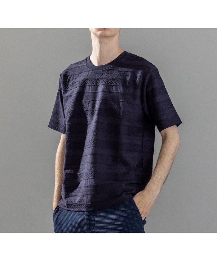 【ジョゼフ オム/JOSEPH HOMME / MEN】の新柄【ストレッチ/洗える】ジャガードボーダー クルーネックTシャツ インテリア・キッズ・メンズ・レディースファッション・服の通販 founy(ファニー) https://founy.com/ ファッション Fashion メンズファッション Fashion for Men トップス・カットソー Cut & Sew Tops メンズシャツ Shirts カットソー Cut and Sewn Top ストレッチ Stretch, Stretchy Fabric テクスチャー Texture, Textured Fabric ブロッキング Color Blocking, Panel Design ボーダー Border, Stripe 夏 Summer 春 Spring S/S・春夏 SS, Spring/Summer, Warm Season 洗える Machine Washable |ID: prp329100004519717 ipo3291000000032707695