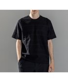 【ジョゼフ オム/JOSEPH HOMME / MEN】の新柄【ストレッチ/洗える】ジャガードボーダー クルーネックTシャツ ブラック系|ID: prp329100004519717 ipo3291000000032707701