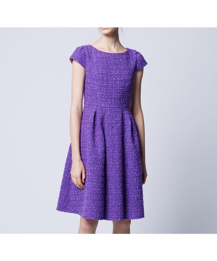 【トッカ/TOCCA】のCHIFFON TWEED ドレス インテリア・キッズ・メンズ・レディースファッション・服の通販 founy(ファニー) https://founy.com/ ファッション Fashion レディースファッション WOMEN ワンピース Dress ドレス Party Dresses おすすめ Recommend シフォン Chiffon ツイード Tweed ドレス Dress パープル Purple ロマンティック Romantic A/W・秋冬 Aw・Autumn/Winter・Fw・Fall-Winter |ID: prp329100004519721 ipo3291000000031950834