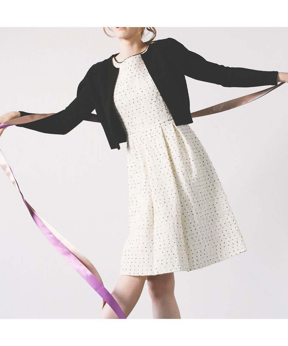【トッカ/TOCCA】のCHIFFON TWEED ドレス インテリア・キッズ・メンズ・レディースファッション・服の通販 founy(ファニー) 　ファッション　Fashion　レディースファッション　WOMEN　ワンピース　Dress　ドレス　Party Dresses　おすすめ　Recommend　シフォン　Chiffon　ツイード　Tweed　ドレス　Dress　パープル　Purple　ロマンティック　Romantic　A/W・秋冬　Aw・Autumn/Winter・Fw・Fall-Winter　アイボリー系|ID: prp329100004519721 ipo3291000000031950836