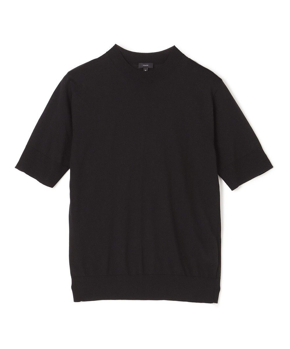 【ジョゼフ/JOSEPH】のシルクコットン ニットTEE インテリア・キッズ・メンズ・レディースファッション・服の通販 founy(ファニー) 　ファッション　Fashion　レディースファッション　WOMEN　トップス・カットソー　Tops/Tshirt　ニット　Knit Tops　イタリア　Italy　コンパクト　Compact　シルク　Silk　スーピマ　Supima　セーター　Sweater　夏　Summer　春　Spring　S/S・春夏　Ss・Spring/Summer　Black|ID: prp329100004519723 ipo3291000000031950873