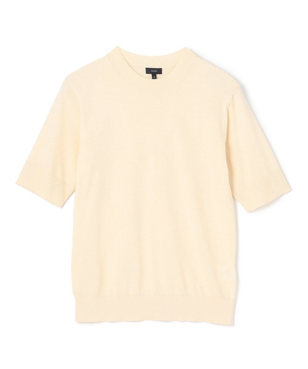 【ジョゼフ/JOSEPH】のシルクコットン ニットTEE インテリア・キッズ・メンズ・レディースファッション・服の通販 founy(ファニー) 　ファッション　Fashion　レディースファッション　WOMEN　トップス・カットソー　Tops/Tshirt　ニット　Knit Tops　イタリア　Italy　コンパクト　Compact　シルク　Silk　スーピマ　Supima　セーター　Sweater　夏　Summer　春　Spring　S/S・春夏　Ss・Spring/Summer　Papyrus|ID: prp329100004519723 ipo3291000000031950874