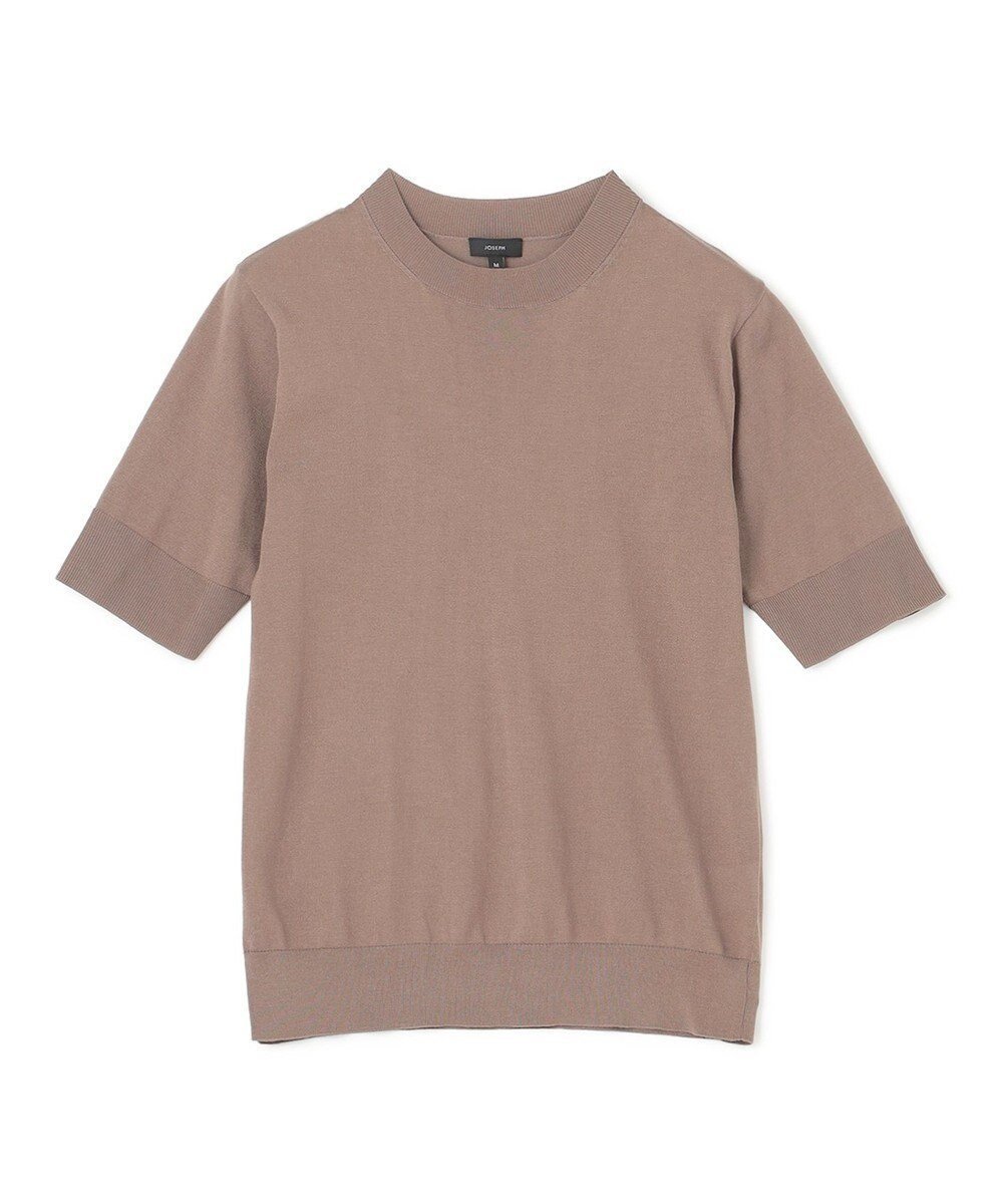 【ジョゼフ/JOSEPH】のシルクコットン ニットTEE インテリア・キッズ・メンズ・レディースファッション・服の通販 founy(ファニー) 　ファッション　Fashion　レディースファッション　WOMEN　トップス・カットソー　Tops/Tshirt　ニット　Knit Tops　イタリア　Italy　コンパクト　Compact　シルク　Silk　スーピマ　Supima　セーター　Sweater　夏　Summer　春　Spring　S/S・春夏　Ss・Spring/Summer　Frozen Mocha|ID: prp329100004519723 ipo3291000000031950875