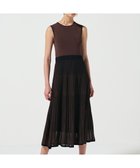 【グレース コンチネンタル/GRACE CONTINENTAL】のバイカラーシアーニットワンピース ブラウン|ID: prp329100004519727 ipo3291000000031950920