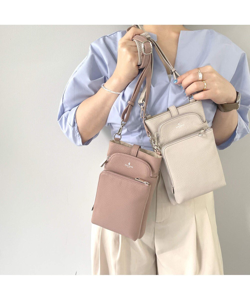 【ペレボルサ/PELLE BORSA】のスリムポシェット Comfy 6701 インテリア・キッズ・メンズ・レディースファッション・服の通販 founy(ファニー) 　ファッション　Fashion　レディースファッション　WOMEN　コンパクト　Compact　ショルダー　Shoulder　スマホ　Smartphone　スマート　Smart　スリム　Slim　財布　Wallet　フロント　Front　ポケット　Pocket　ポシェット　Pochette　ラウンド　Round　おすすめ　Recommend　旅行　Travel　スモーキーピンク|ID: prp329100004519732 ipo3291000000031950968