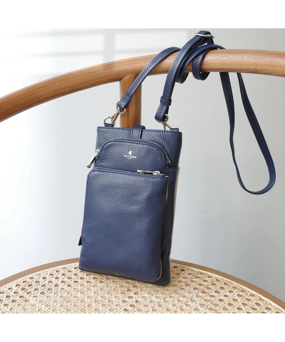 【ペレボルサ/PELLE BORSA】のスリムポシェット Comfy 6701 インテリア・キッズ・メンズ・レディースファッション・服の通販 founy(ファニー) 　ファッション　Fashion　レディースファッション　WOMEN　コンパクト　Compact　ショルダー　Shoulder　スマホ　Smartphone　スマート　Smart　スリム　Slim　財布　Wallet　フロント　Front　ポケット　Pocket　ポシェット　Pochette　ラウンド　Round　おすすめ　Recommend　旅行　Travel　ネイビー|ID: prp329100004519732 ipo3291000000031950970