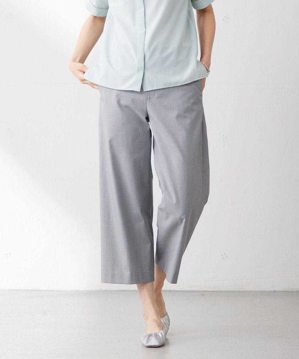 【ジェイ プレス/J.PRESS】の【WEB限定カラーあり・セットアップ対応・洗える・撥水・防汚】コットンFITTYシャーク ワイド アンクル パンツ インテリア・キッズ・メンズ・レディースファッション・服の通販 founy(ファニー) 　ファッション　Fashion　レディースファッション　WOMEN　セットアップ　Setup　パンツ　Pants　アンクル　Uncle　ウォッシャブル　Washable　春　Spring　洗える　Washable　ジャケット　Jacket　ストレート　Straight　セットアップ　Set Up　定番　Standard　ワイド　Wide　S/S・春夏　Ss・Spring/Summer　夏　Summer　ライトグレー系|ID: prp329100004519736 ipo3291000000031951061