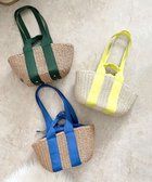 【ラ バガジェリー/LA BAGAGERIE】の【maison vert】 【ペーパー素材・多収納】ダブルハンドルかごバッグ グリーン|ID: prp329100004519751 ipo3291000000031951367