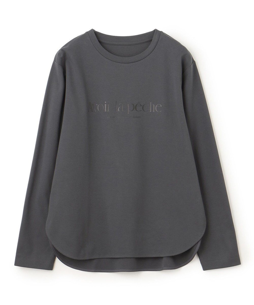 【アンフィーロ 自由区/UNFILO】の【洗える】ロゴプリントTシャツ インテリア・キッズ・メンズ・レディースファッション・服の通販 founy(ファニー) 　ファッション　Fashion　レディースファッション　WOMEN　トップス・カットソー　Tops/Tshirt　シャツ/ブラウス　Shirts/Blouses　ロング / Tシャツ　T-Shirts　カットソー　Cut and Sewn　春　Spring　洗える　Washable　カットソー　Cut And Sew　シンプル　Simple　スリット　Slit　プリント　Print　S/S・春夏　Ss・Spring/Summer　再入荷　Restock/Back In Stock/Re Arrival　夏　Summer　エレガント 上品　Elegant　チャコール|ID: prp329100004519760 ipo3291000000031951539