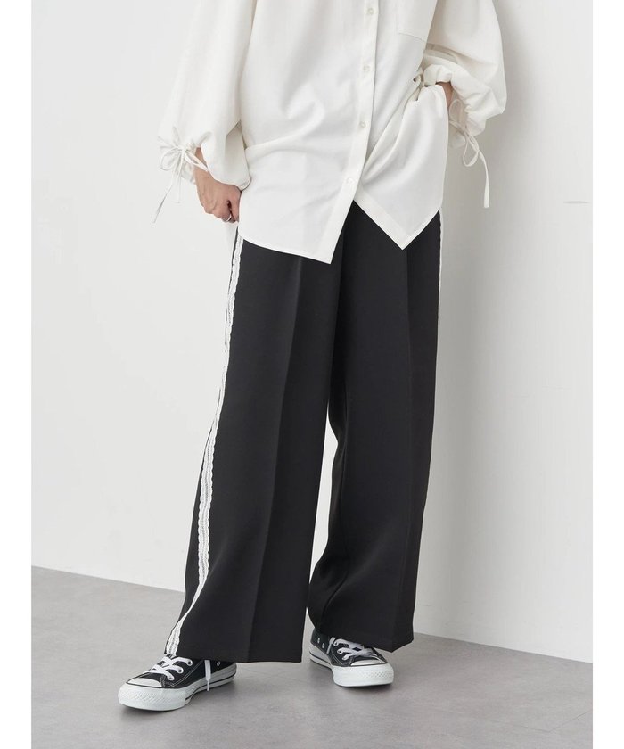 【アースミュージックアンドエコロジー/earth music&ecology】のレースラインパンツ インテリア・キッズ・メンズ・レディースファッション・服の通販 founy(ファニー) https://founy.com/ ファッション Fashion レディースファッション Ladies' Fashion Online パンツ Pants ストレート Straight スマート Smart センター Center ポケット Pocket レース Race 夏 Summer 春 Spring S/S・春夏 Ss・Spring/Summer |ID: prp329100004519761 ipo3291000000032680035