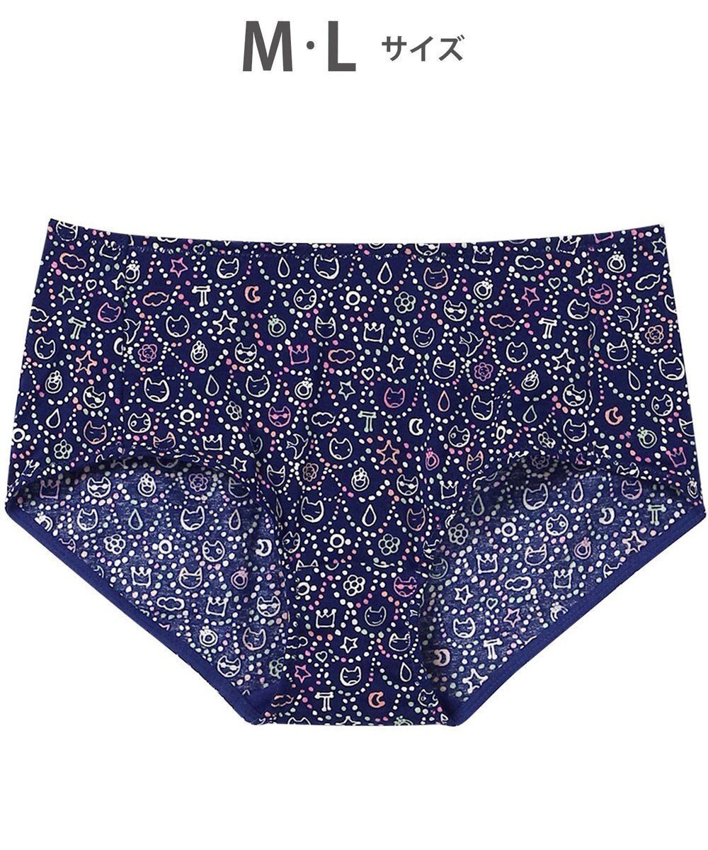 【ツモリチサト スリープ/tsumori chisato SLEEP】のツモリチサト ショーツ 綿混(身生地) レディース UPX562 /ワコール インテリア・キッズ・メンズ・レディースファッション・服の通販 founy(ファニー) 　ファッション　Fashion　レディースファッション　WOMEN　カラフル　Colorful　ショーツ　Shorts　スカラップ　Scalloped　ストレッチ　Stretch　ネコ　Cat　パジャマ　Pajamas　コン|ID: prp329100004519767 ipo3291000000031951652