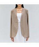 【ベイジ,/BEIGE,】の【洗える/接触冷感/速乾/UVケア対応】BATEAU / ボタンレスノーカラジャケット Taupe|ID: prp329100004519777 ipo3291000000031951794