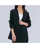 【ベイジ,/BEIGE,】の【洗える/接触冷感/速乾/UVケア対応】BATEAU / ボタンレスノーカラジャケット Black|ID: prp329100004519777 ipo3291000000031951795