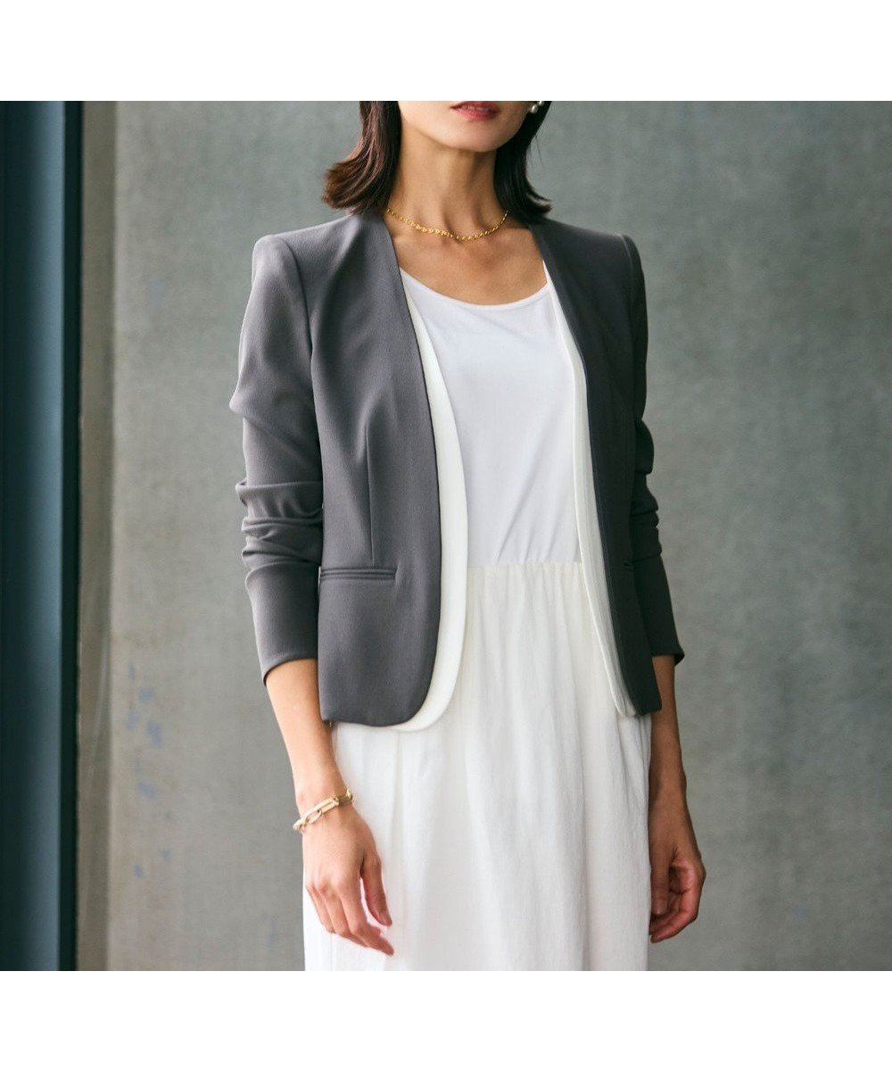 【ベイジ,/BEIGE,】の【洗える】CINDY / ダブルカラージャケット 人気、トレンドファッション・服の通販 founy(ファニー) 　ファッション　Fashion　レディースファッション　Ladies' Fashion Online　アウター　Coat Outerwear　ジャケット　Jackets　ノーカラージャケット　No Collar Leather Jackets　インナー　Inner　ウォッシャブル　Washable　オケージョン　Occasion　洗える　Washable　カーディガン　Cardigan　サテン　Satin　ジャケット　Jacket　ストレッチ　Stretch　スーツ　Suit　ダブル　Double　デニム　Denim　ボトム　Bottom　A/W・秋冬　Aw・Autumn/Winter・Fw・Fall-Winter　S/S・春夏　Ss・Spring/Summer　再入荷　Restock/Back In Stock/Re Arrival　おすすめ　Recommend　夏　Summer　エレガント 上品　Elegant　セレモニー　Ceremony　ビジネス 仕事 通勤　Business　 other-1|ID: prp329100004519778 ipo3291000000032459323