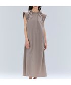 【ベイジ,/BEIGE,】の【洗える/接触冷感/速乾/UVケア対応】BATEAU / フレンチスリーブAラインタックワンピース Taupe|ID: prp329100004519779 ipo3291000000031951808