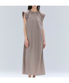 【ベイジ,/BEIGE,】の【洗える/接触冷感/速乾/UVケア対応】BATEAU / フレンチスリーブAラインタックワンピース Taupe|ID: prp329100004519779 ipo3291000000032590117