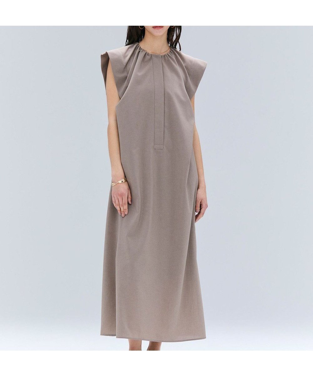 【ベイジ,/BEIGE,】の【洗える/接触冷感/速乾/UVケア対応】BATEAU / フレンチスリーブAラインタックワンピース インテリア・キッズ・メンズ・レディースファッション・服の通販 founy(ファニー) ファッション Fashion レディースファッション Fashion for Women ワンピース Dresses 春 Spring 洗える Machine Washable 吸水 Absorbent, Quick-Dry スリーブ Sleeve, Long Sleeve / Short Sleeve 人気 Popular, Best Seller フレンチ French, French Style ロング Long, Long-Length S/S・春夏 SS, Spring/Summer, Warm Season 夏 Summer 旅行 Travel ビジネス 仕事 通勤 Business / Work / Commuting Taupe|ID: prp329100004519779 ipo3291000000033616993