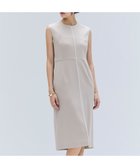 【ベイジ,/BEIGE,】の【洗える】CINDY / クルーネックノースリーブワンピース Taupe × White|ID: prp329100004519781 ipo3291000000031951816