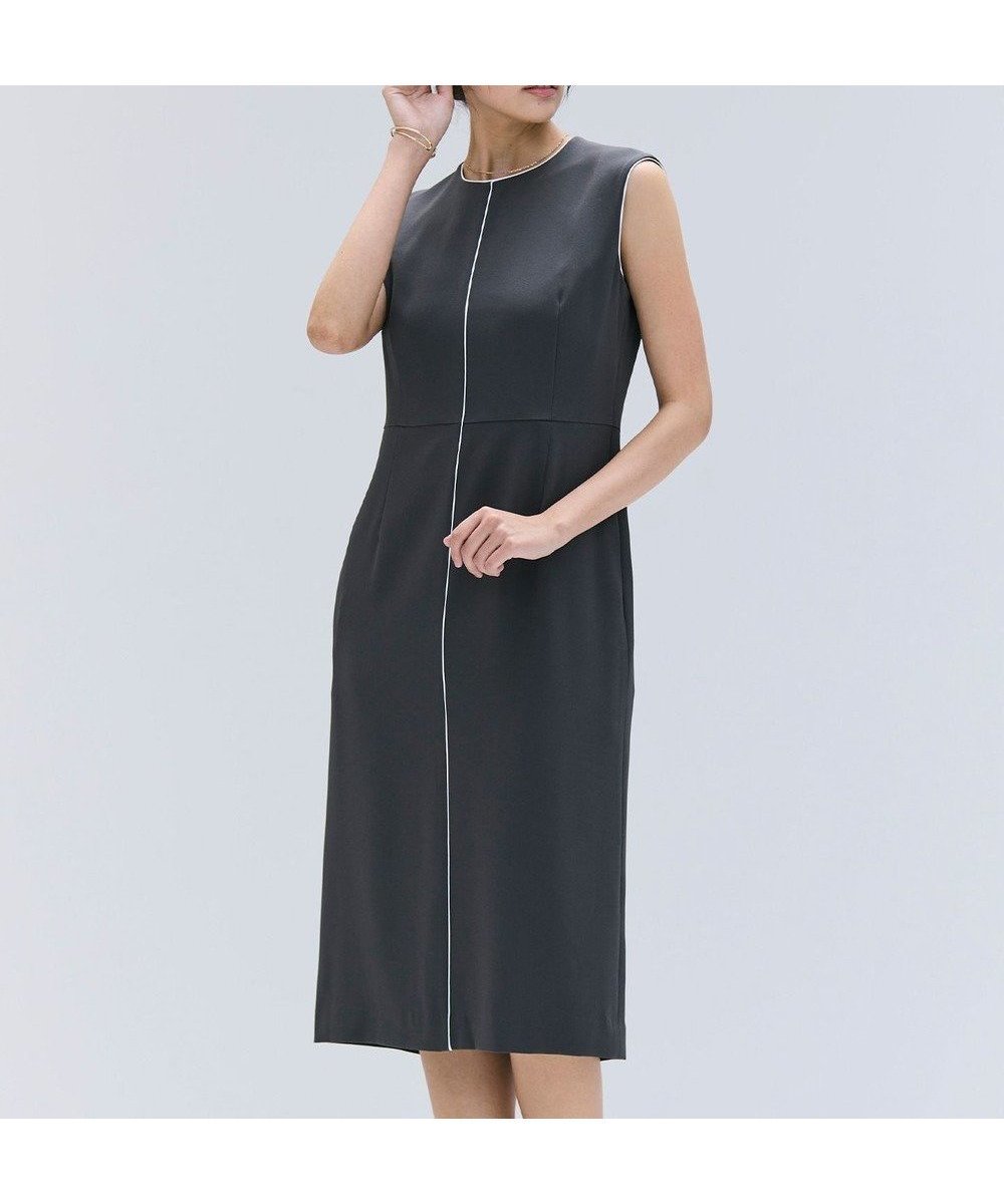 【ベイジ,/BEIGE,】の【洗える】CINDY / クルーネックノースリーブワンピース インテリア・キッズ・メンズ・レディースファッション・服の通販 founy(ファニー) 　ファッション　Fashion　レディースファッション　Fashion for Women　ワンピース　Dresses　ウォッシャブル　Machine Washable　オケージョン　Occasion Wear　洗える　Machine Washable　サテン　Satin, Glossy Fabric　ジャケット　Jacket, Outerwear　ストレッチ　Stretch, Stretchy Fabric　スーツ　Suit, Formalwear　セットアップ　Set-Up, Coordinated Outfit　センター　Center, Center Line　ドレス　Dress, One-Piece　人気　Popular, Best Seller　パイピング　Piping, Trim Design　A/W・秋冬　Autumn/Winter　S/S・春夏　SS, Spring/Summer, Warm Season　おすすめ　Recommended / Our Picks　夏　Summer　セレモニー　Ceremony　ビジネス 仕事 通勤　Business / Work / Commuting　C.Gray x White|ID: prp329100004519781 ipo3291000000033381482