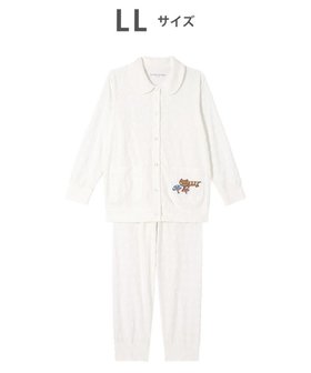 【ツモリチサト スリープ/tsumori chisato SLEEP】のツモリチサト パジャマ 長袖 長ズボン 綿混(本体) パイル素材 上下セット 前開き tsumori chisato SLEEP UDX556 /ワコール 人気、トレンドファッション・服の通販 founy(ファニー) ファッション Fashion レディースファッション WOMEN トップス・カットソー Tops/Tshirt ジャカード Jacquard ネコ Cat 長袖 Long Sleeve パジャマ Pajamas ボトム Bottom ポケット Pocket モチーフ Motif ロング Long |ID:prp329100004519789