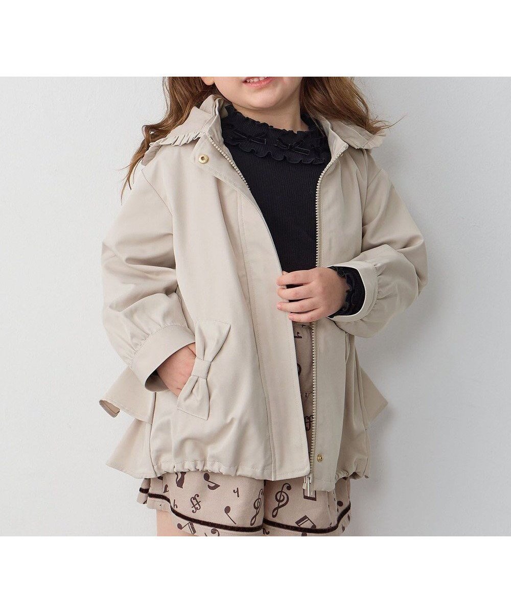 【エニファム/any FAM / KIDS】のガーリーマウンテンパーカー インテリア・キッズ・メンズ・レディースファッション・服の通販 founy(ファニー) 　ファッション　Fashion　キッズファッション　KIDS　アウター　Coat Outerwear /Kids　ガーリー　Girly　ジャケット　Jacket　パーカー　Hoodie　フリル　Frills　ポケット　Pocket　ライナー　Liner　リボン　Ribbon　ループ　Loop　A/W・秋冬　Aw・Autumn/Winter・Fw・Fall-Winter　再入荷　Restock/Back In Stock/Re Arrival　ミルキーベージュ|ID: prp329100004520380 ipo3291000000031961422