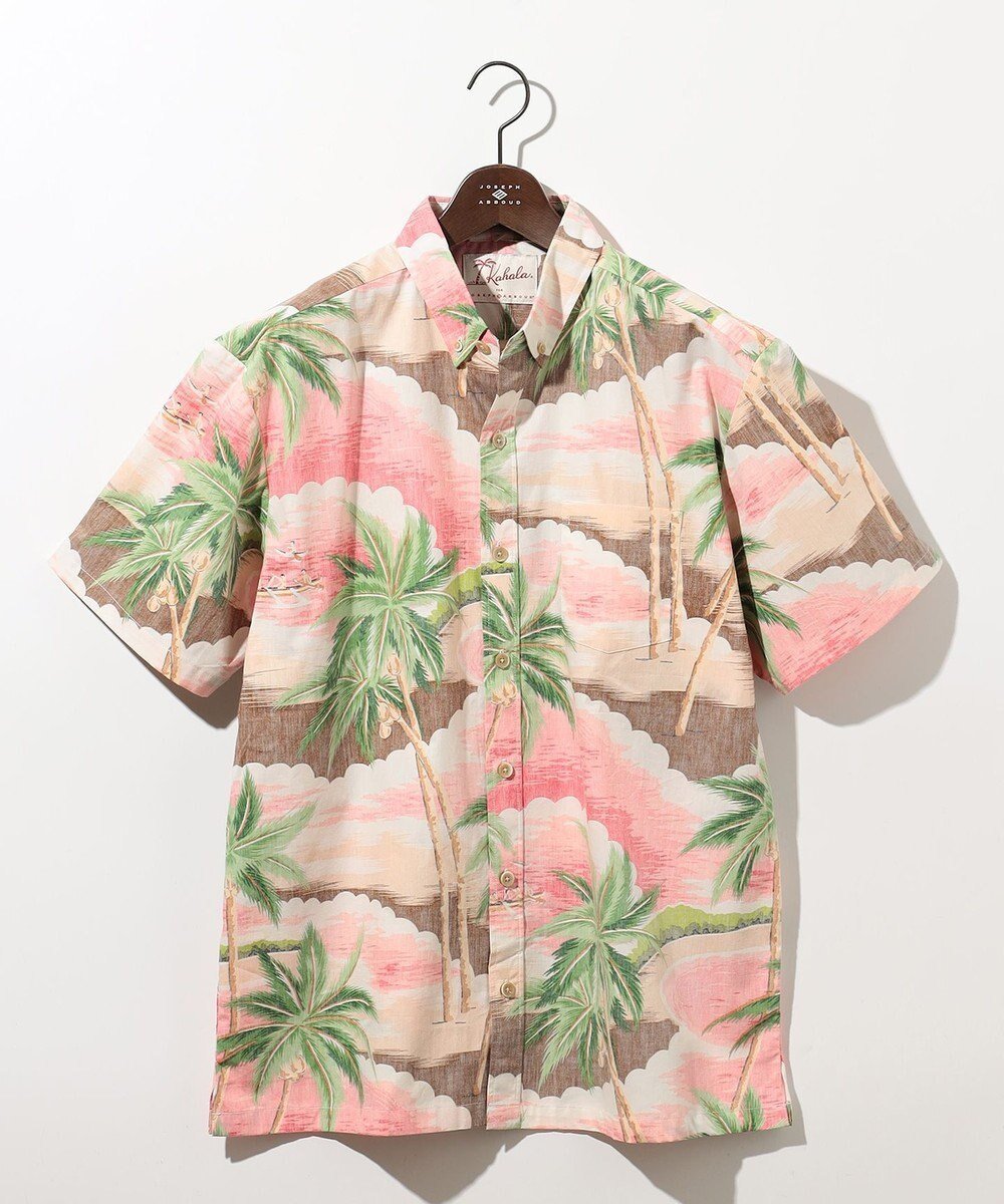 【ジョセフ アブード/JOSEPH ABBOUD / MEN】の【老舗アロハブランドとのコラボレーション】KAHALA ALOHAシャツ インテリア・キッズ・メンズ・レディースファッション・服の通販 founy(ファニー) 　ファッション　Fashion　メンズファッション　MEN　トップス・カットソー　Tops/Tshirt/Men　シャツ　Shirts　アクセサリー　Accessories　アロハ　Aloha　春　Spring　シューズ　Shoes　シンプル　Simple　ジャケット　Jacket　スニーカー　Sneakers　スラックス　Slacks　ビーチ　Beach　ブロード　Broad　プリント　Print　モチーフ　Motif　リゾート　Resort　リラックス　Relax　S/S・春夏　Ss・Spring/Summer　夏　Summer　ビジネス 仕事 通勤　Business　ピンクヤシの木柄|ID: prp329100004520396 ipo3291000000031961768