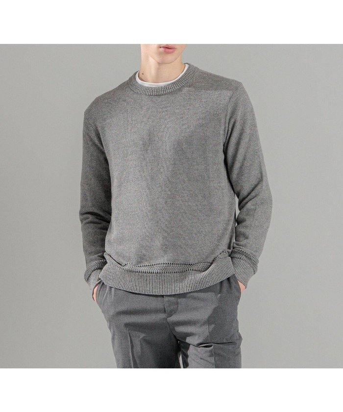 【ジョゼフ オム/JOSEPH HOMME / MEN】の【洗える】ハイツイストコード クルーネックニット インテリア・キッズ・メンズ・レディースファッション・服の通販 founy(ファニー) https://founy.com/ ファッション Fashion メンズファッション MEN トップス・カットソー Tops/Tshirt/Men ニット Knit Tops アイレット Eyelet アクリル Acrylic スウェット Sweat セーター Sweater ツイスト Twist レギュラー Regular 夏 Summer 春 Spring S/S・春夏 Ss・Spring/Summer 洗える Washable |ID: prp329100004520398 ipo3291000000031961839